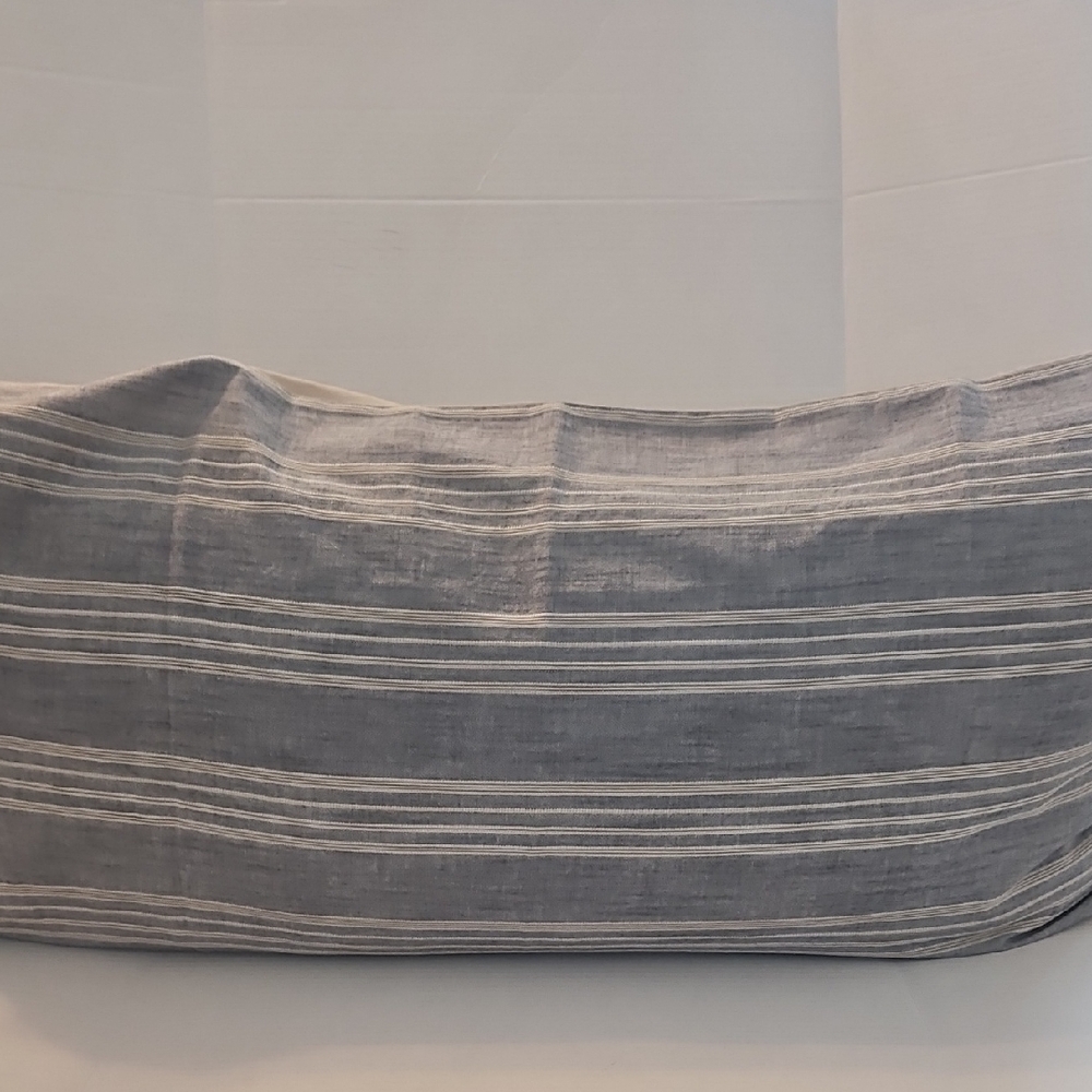 Nordstrom At Home NWOT Striped Navy Tan King Pillow Sham